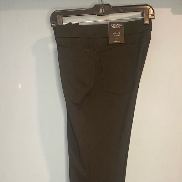 Simply Vera Vera Wang Mid Rise straight Leg Ponte Pant size medium NWT - Picture 1 of 7